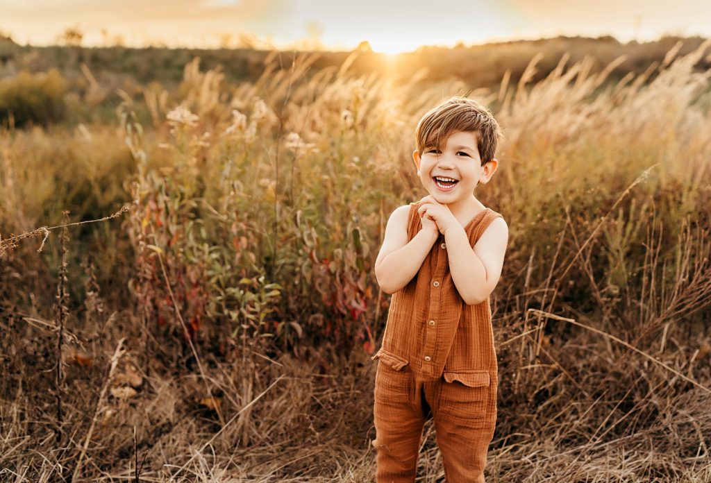 little boy smiling taken by St. Louis Family Photographer 