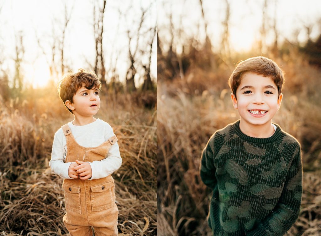 portraits of young boys in field 
