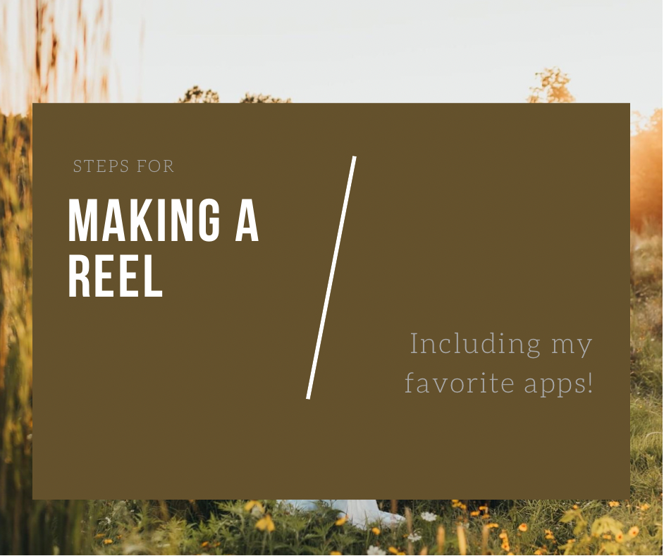 Images talking about making a reel