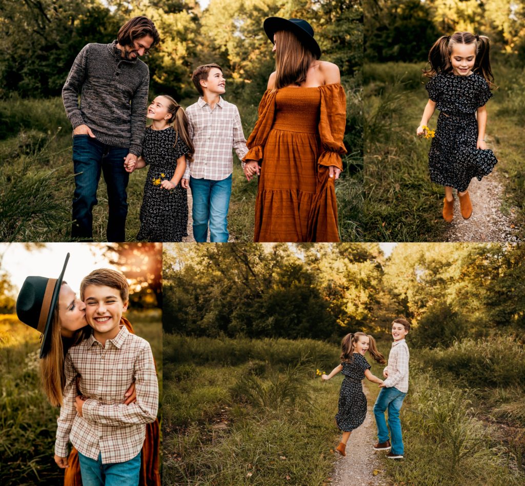 fall family session in St. Louis with the client closet 