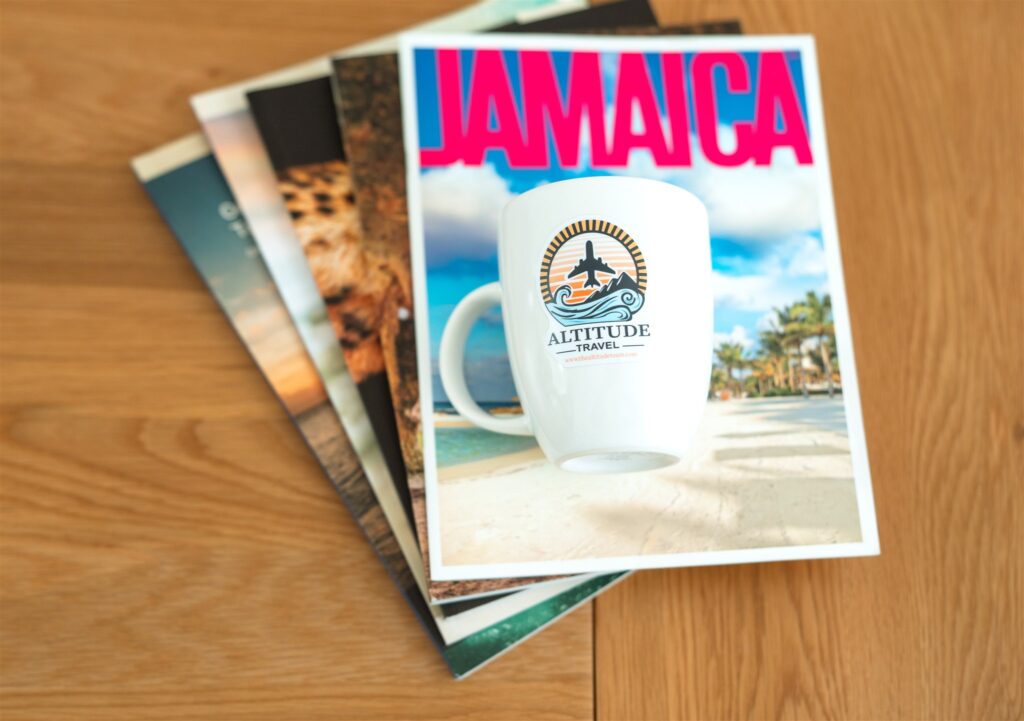 travel agency flat lay 