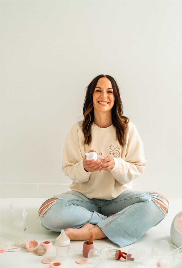 women lead brand shoot with props 